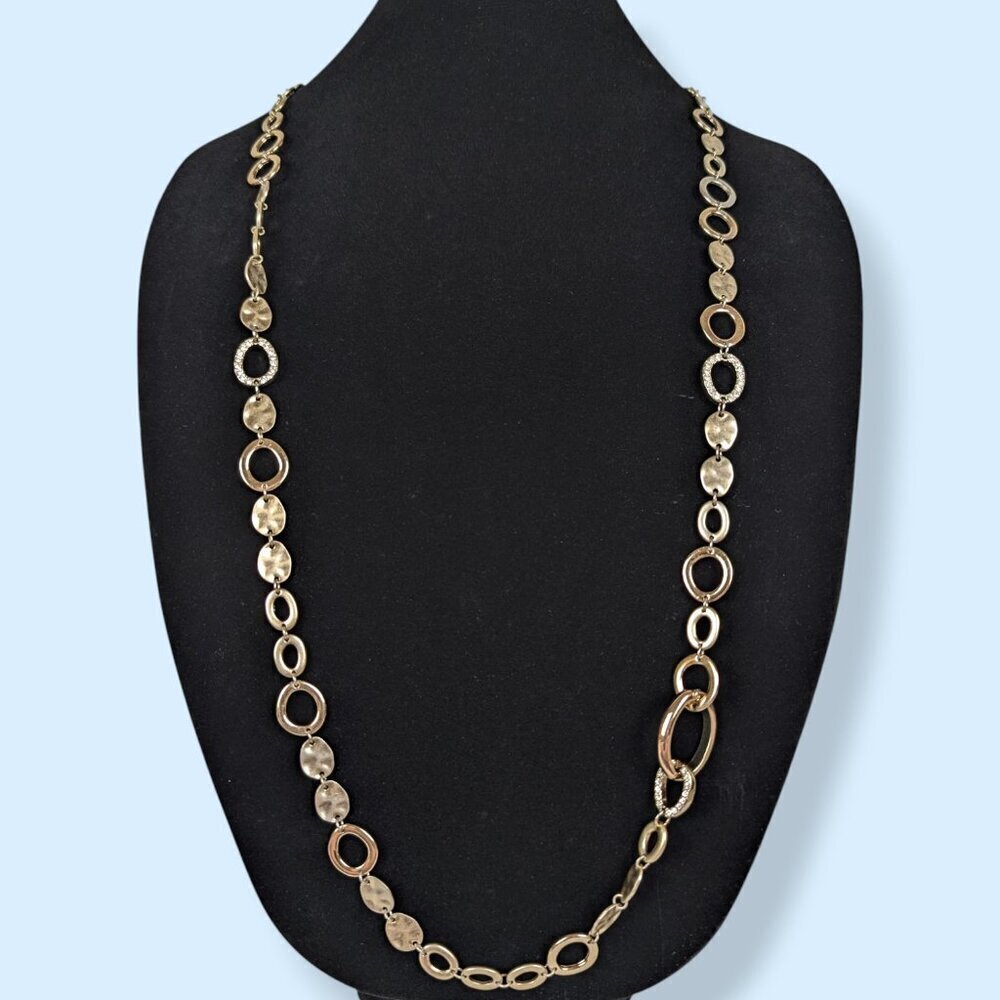 Premier Designs Rhinestone Cut Out Link Necklace - Picture 2 of 6
